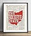 Ohio The Buckeye State Upcycled Dictionary Art Print 8x10