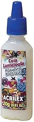 Cola Lantejoula, Acrilex, Transparente, 20 Gramas