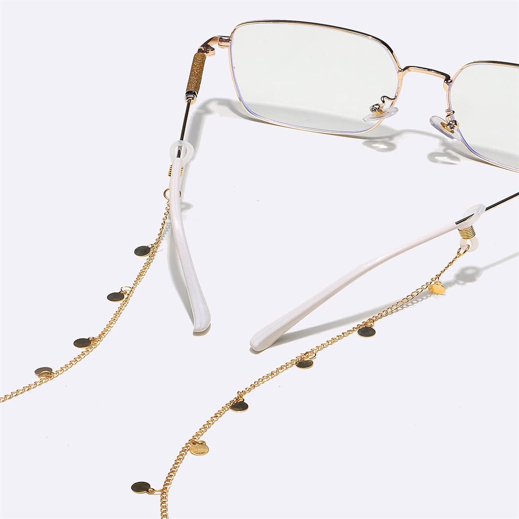 Zweiteiliges Set Brillenkette Blattscheibe Gold Brillenseil (D Talla ?nica)