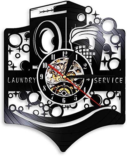 Vinyl Clock Abstrakte Waschmaschine Vinyl Record Wanduhr 3D Modernes Design Büro Bar Zimmer Wohnkultur Kreative Kunst Wanduhr Geschenk 12 Zoll (30 cm)