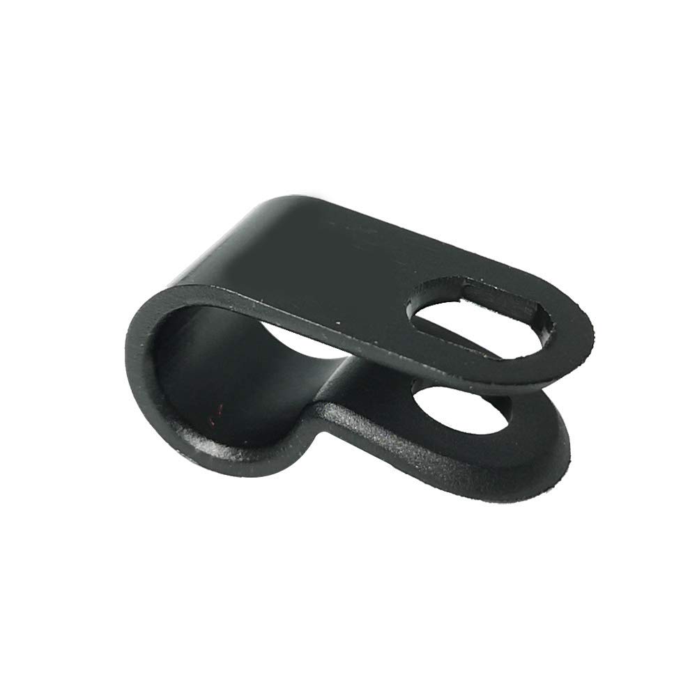 Cable Clamp R-Type Cable Clip Wire Clamp 1/4-inch Nylon Screw Mounting Cord Fastener Clips with Screws for Wire Management - 50 Pcs Cable Clamps + 50 Pcs Screws — Amazon image 3