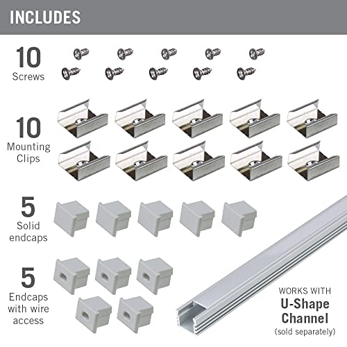 Image of Armacost Lighting Deep Surface Mount LED Tape Light Accessory Pack - Grey, 960004