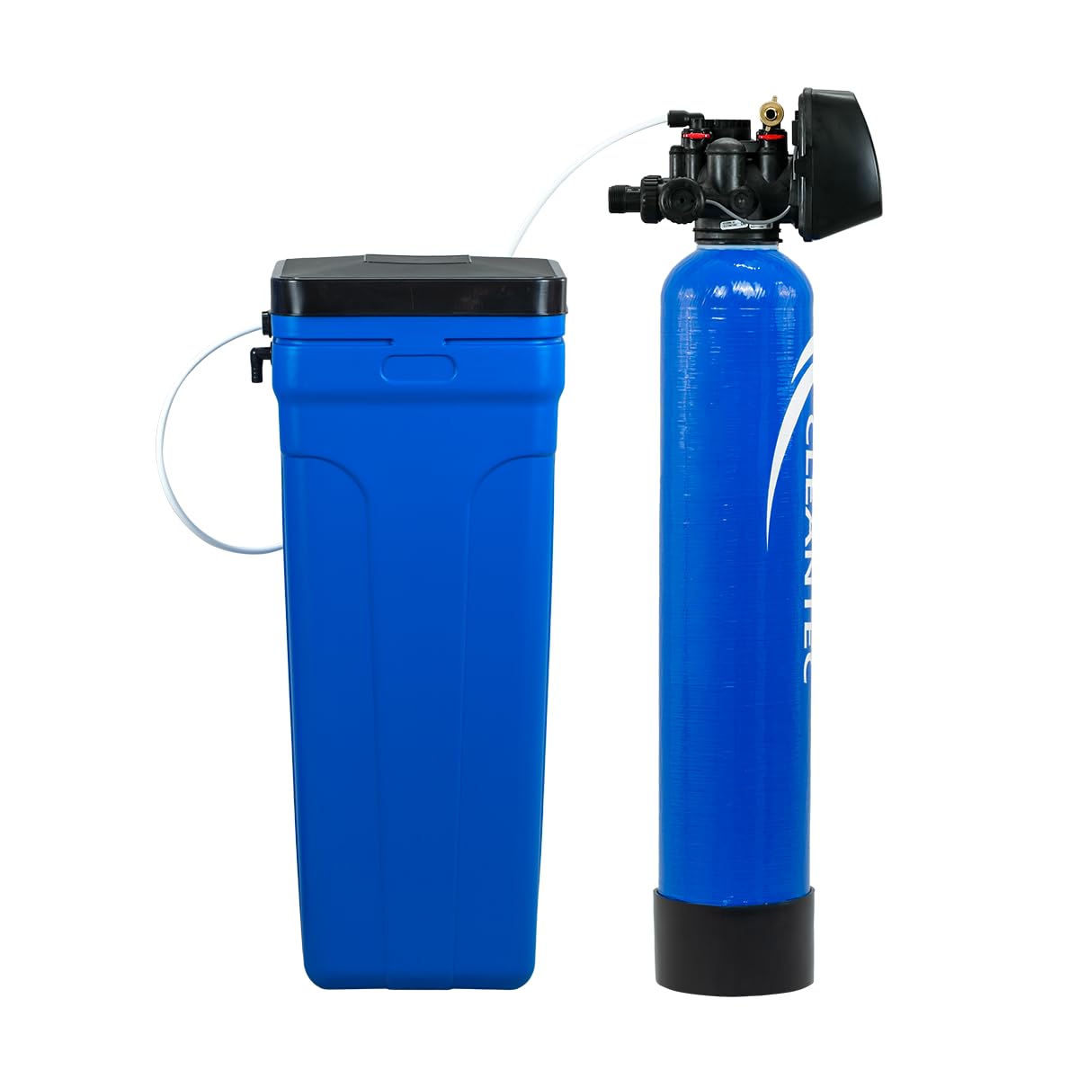 IWSC 1000 - Ablandador de agua para 3 – 4 personas, multifamiliar, depósito de sal separado para largos intervalos de recarga, incluye kit de conexión