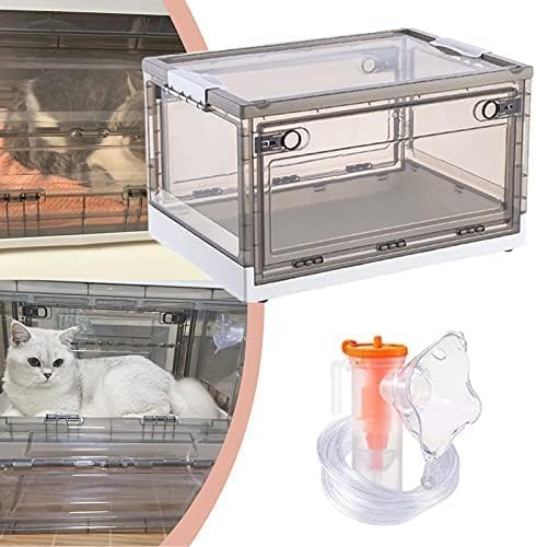 KRASS Atomization Box, Animal Oxygen ICU Cage for Dogs and Cats, Large Pet Daycare for Treatment, Respiratory Cough Nebulization Box,88L,Collector88