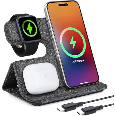inaepeak 3 in 1 Wireless Charging Station Cover