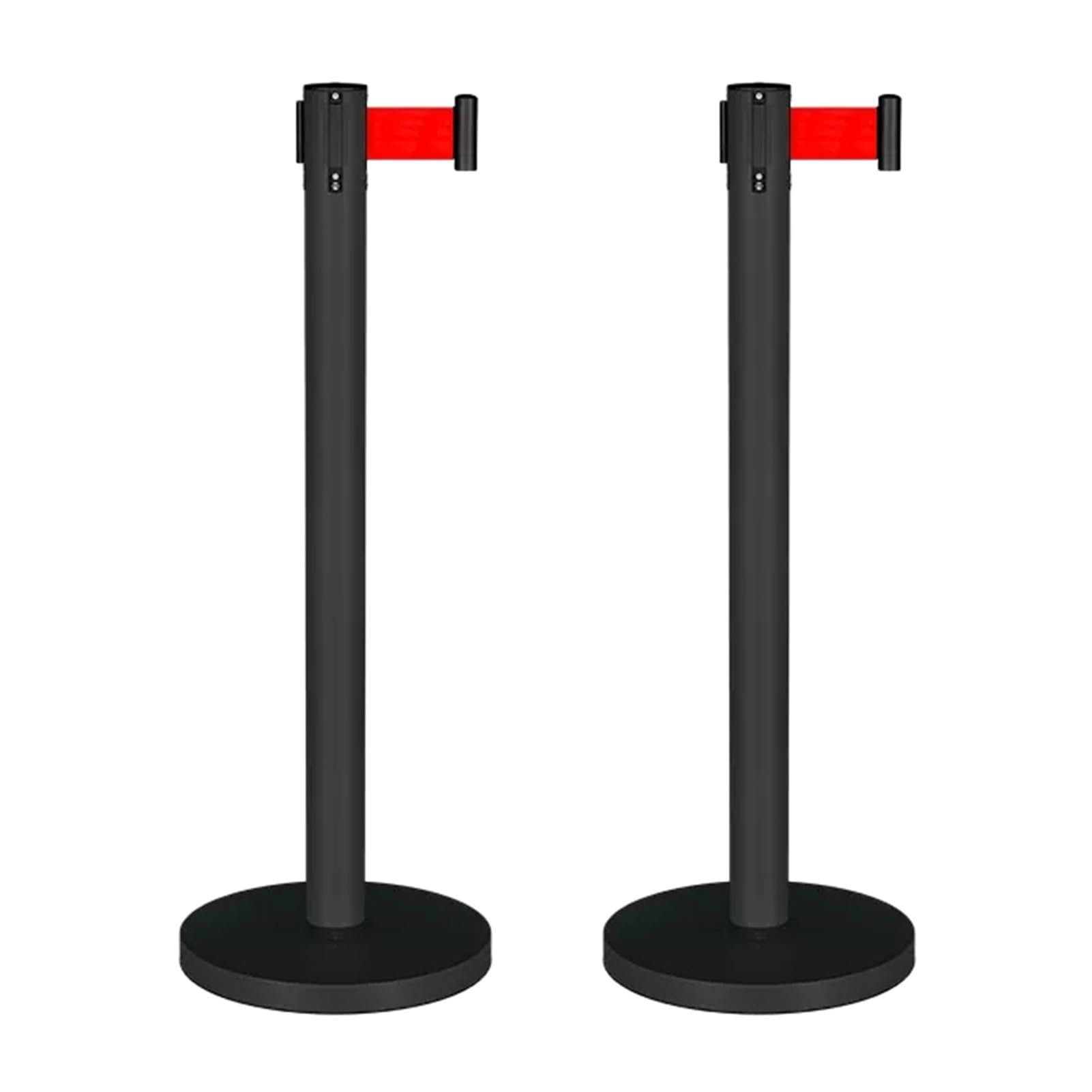 Aioneer Retractable Crowd Control Posts – Durable Queue Management Poles For Event Safety, Sturdy Barrier Stanchions For Effective Crowd Control Solutions-Black-3m/9.8ft