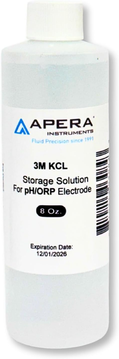 Apera Instruments 3M KCL Storage Soaking Solution (8 oz.) for pH and ORP Electrodes