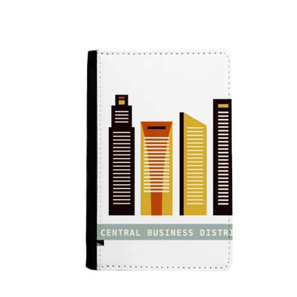 Porte-carte Singapour Central Business District et portefeuille de voyage compact noir