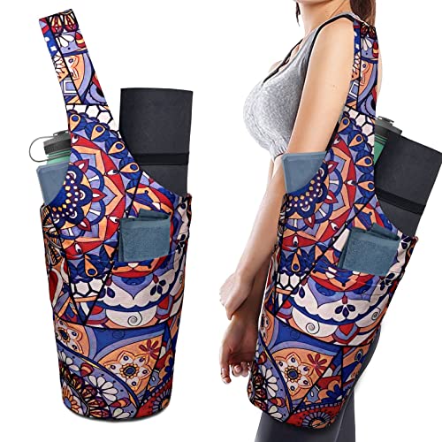 Yushufu Yoga Mat Bags And Carriers Fits All Your Stuff,Yoga Mat With Bag With Large Side Pocket & Zipper Pocket,Yoga Gifts For Women And Yoga Lover #TOP3