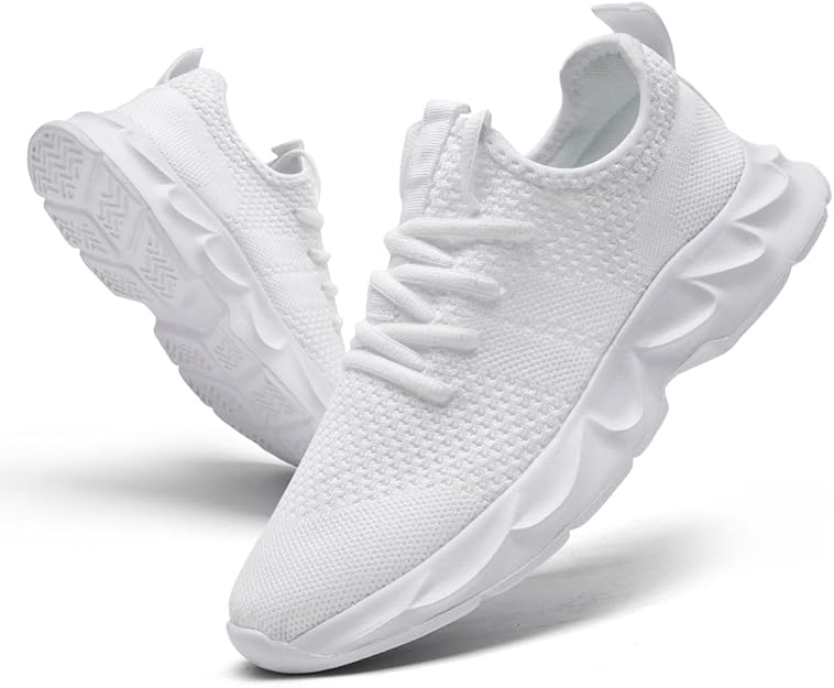 Image of DLWKIPV Mens Running Shoes Sneakers Tennis Non Slip Walking Gym Workout Athletic Slip On Casual Lightweight Breathable Mesh Fashion