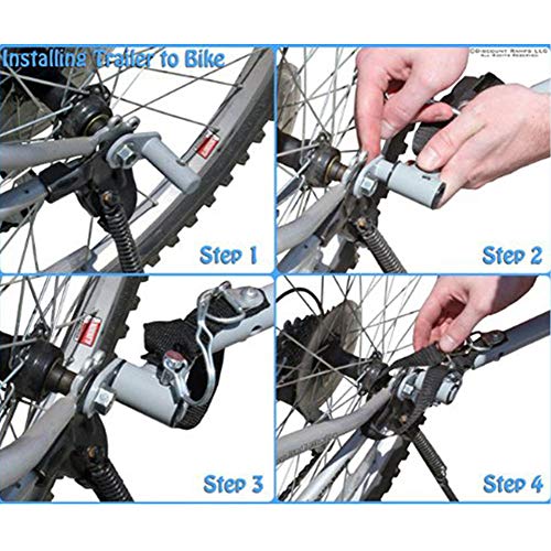 Videopup Universal Bicycle Trailer Coupler,2Pcs Bike Trailer Coupler Attachment Hitch Quick Release Steel Linker Connector For Children's Trailers And Most Bicycles #TOP4