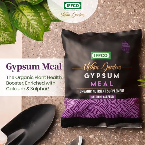 Image of IFFCO Urban Gardens - Gypsum Meal -1.8kg - Organic Calcium Sulphate Fertilizer & Soil Conditioner for Lawns, Plants and Home Garden - Plant Nutrient Supplement in Slow-Release Powder