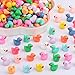 DZTIAN 15 Colors 150 Mini Resin Duck Garden Duck Class Activity Micro Landscape Decoration Ducklings Toy House Prank Christmas DIY Decoration Craft Birthday Party