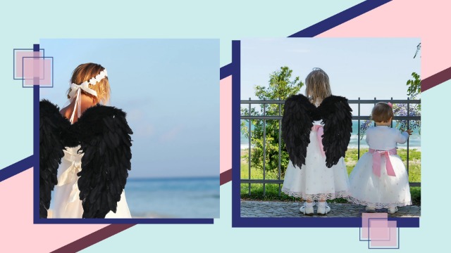 Amazon.co.jp: Lurrose 天使の羽 悪魔の羽 黒 コスチューム用小物 堕