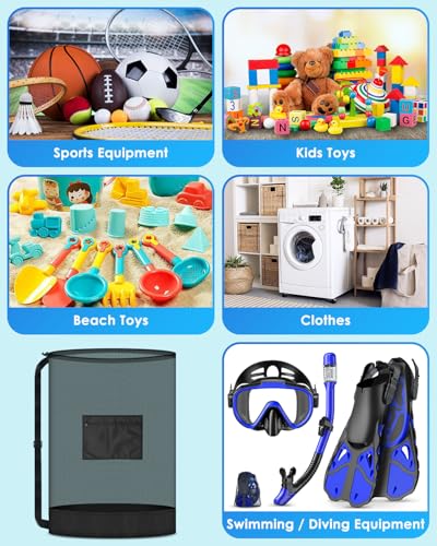 image for BROTOU Heavy Duty Soccer Ball Net Bag (100L Large Capacity 10-12Balls)