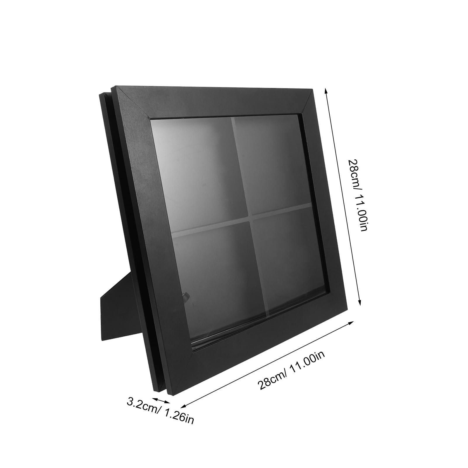 Vitrina Magnética de Cristal y Mdf, Caja de Sombras para Recuerdos