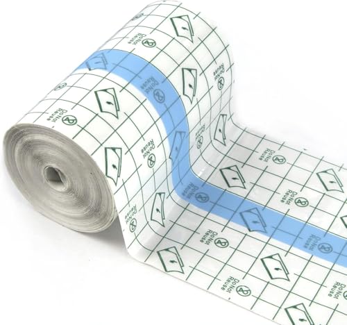 Image of ARTIBETTER Transparent Stretch Adhesive Bandage | Waterproof Clear Film Dressing Tape | Flexible Second-Skin Protective Wrap for Daily Use | Cut-to-Size Adhesive Tape Roll (1 Pc) (8cmx5m)