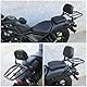 Motorrad Rückenlehne Sitzpolster mit Gepäckträger für Rebel CMX500 CMX300 2017-2025, PSLER Beifahrer Sissy Bar Ablage Motorrad Zubehör