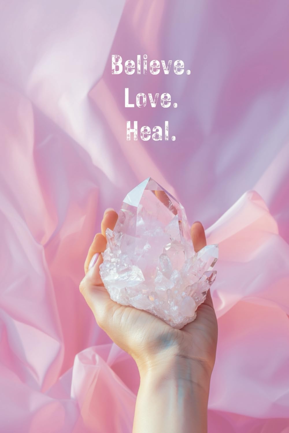 Believe. Love. Heal.: Notebook Journal ★ Crystal Journal ★ Personal Log Book ★ Pink Cute Writing Book for Work and Home | 6x9 | 120