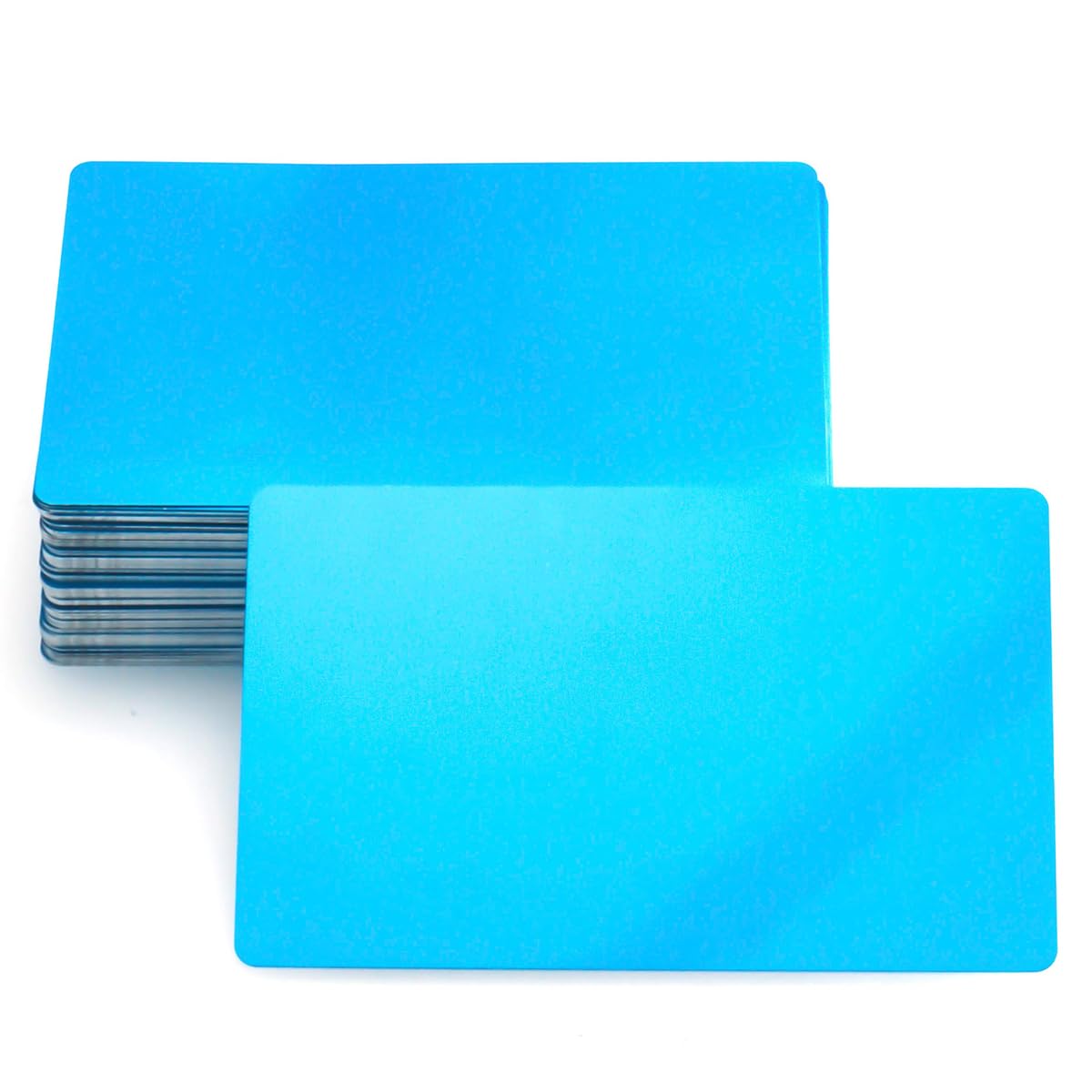 50Pcs Metal Business Cards, Blank Business Cards Aluminium Alloy Visiting Name Card Laser Engraving Card 0.22Mm/8.6X5.4Cm - Image 2