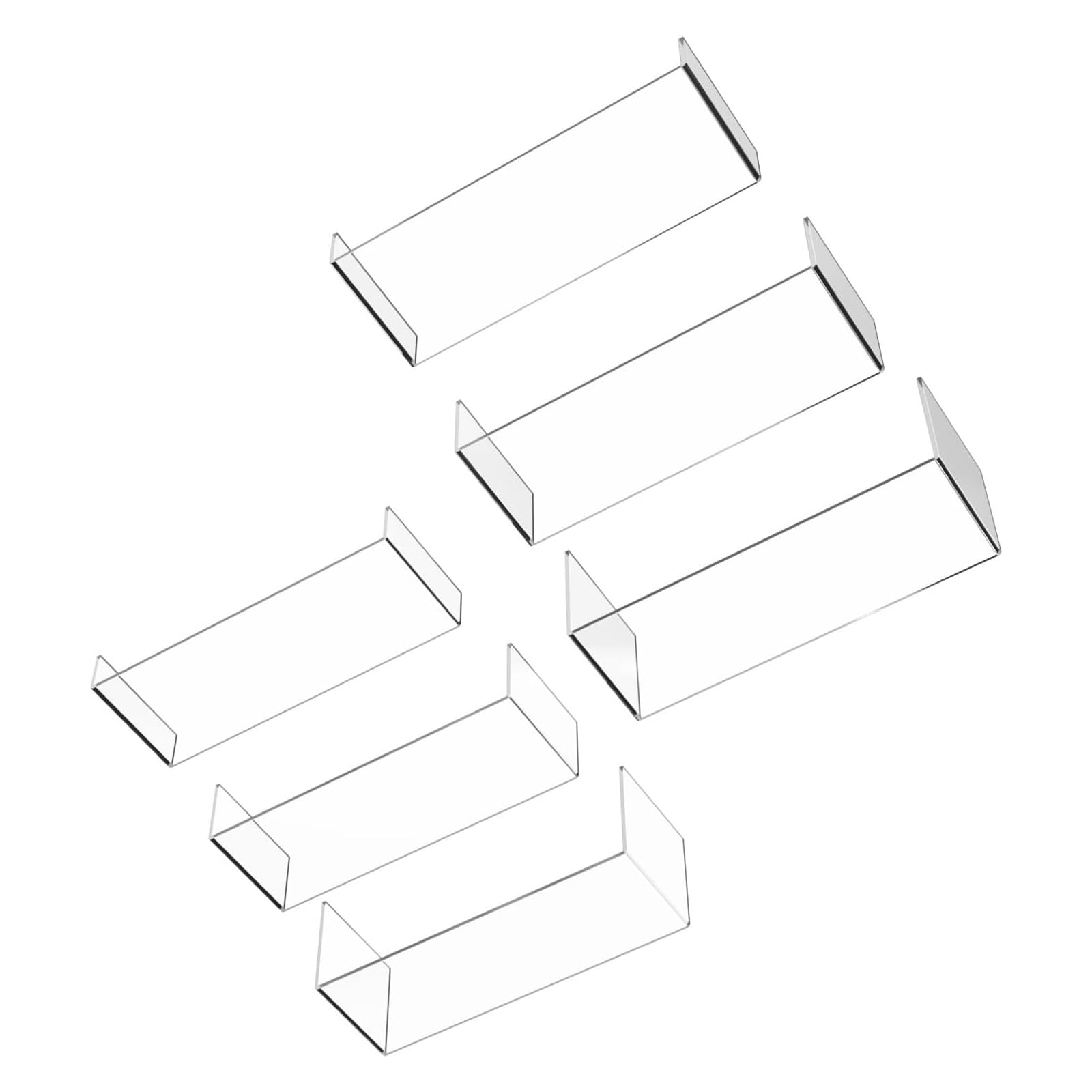 Piceioep Of 6 Stackable Acrylic Displays Space Saving for Parties Retail Use Dessert Risers