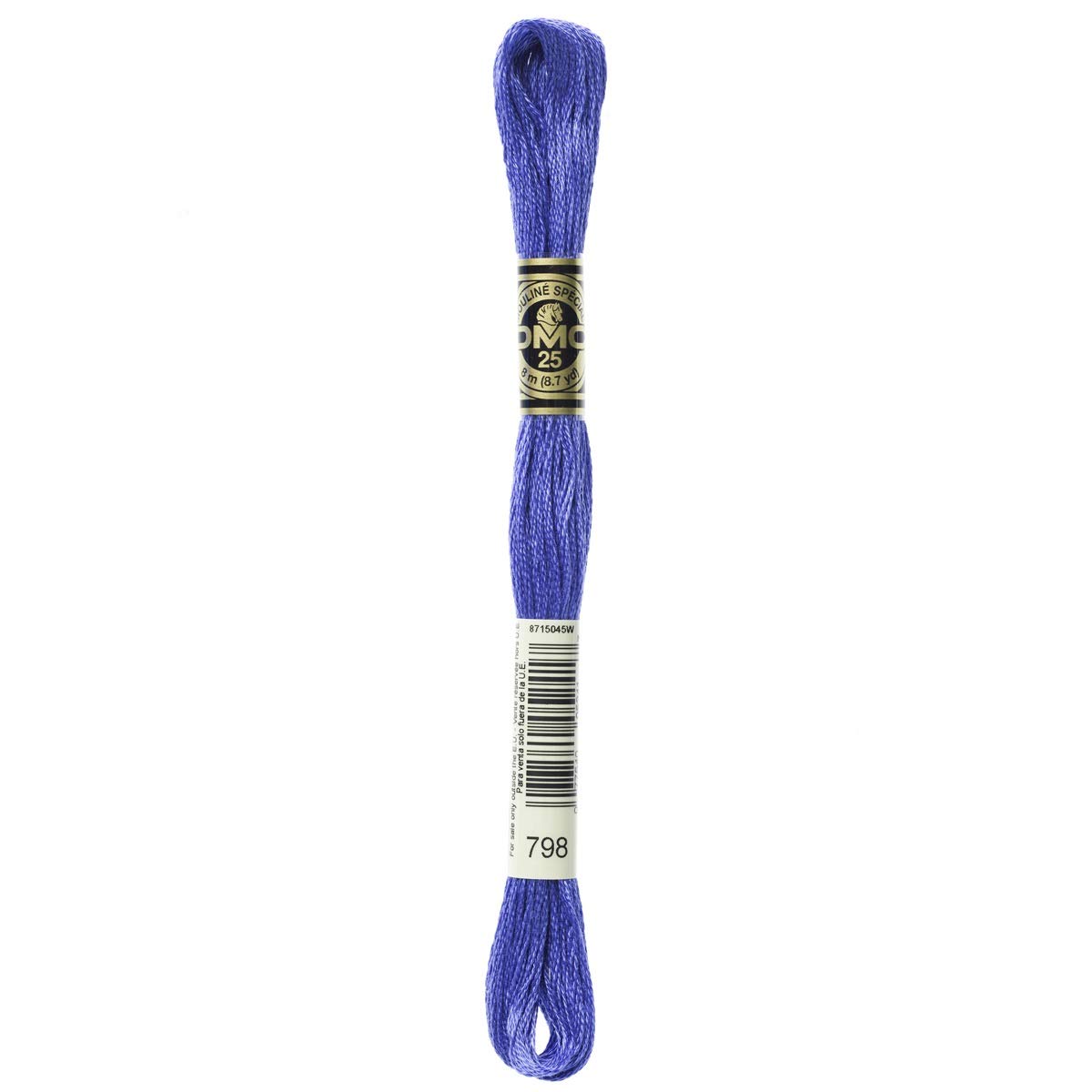 DMC Embroidery Floss Mouline Stranded Cotton Thread for Hand Embroidery and Sewing - Colour No: 798-6 x 8m Skeins
