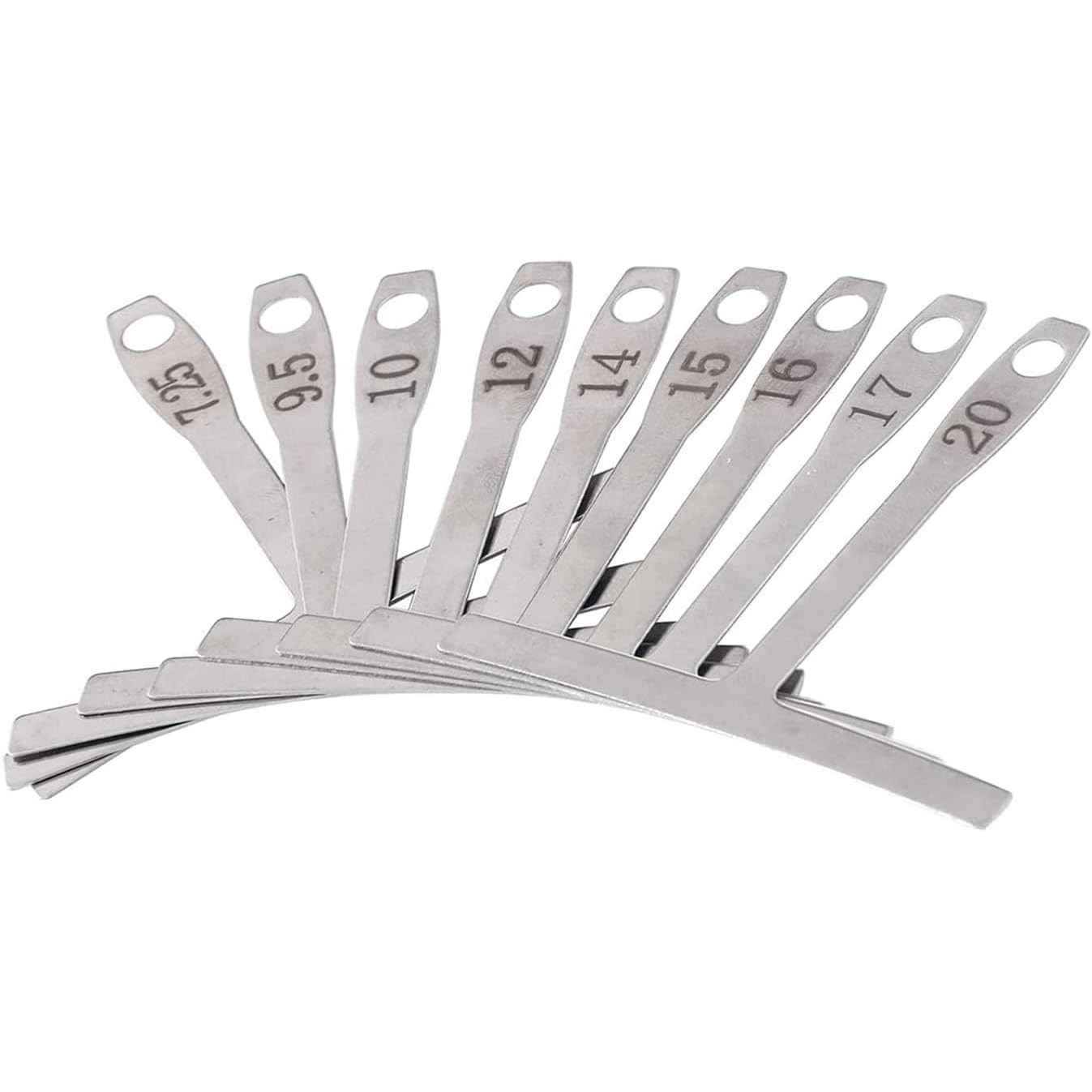 Zwenjuan 9Pcs Guitar Radius Gauge String Action Ruler,Universal Luthier Tools for Accurate Understring Measurement,Guitar Setup Kit for Bridge Saddle &Fretboard Adjustment, Maintenance Accessories
