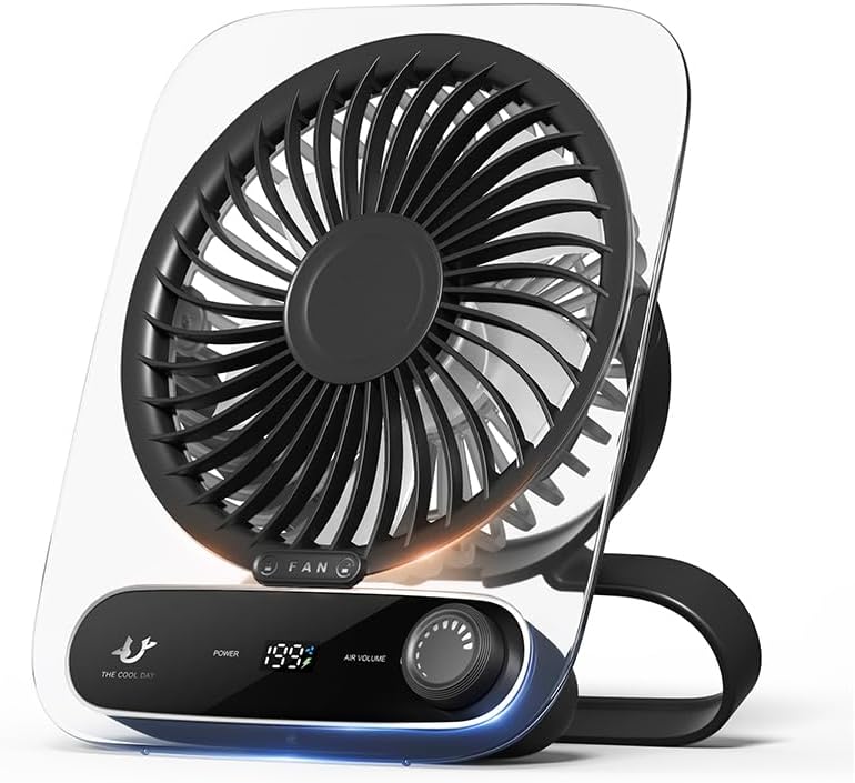 Portable Desk Fan with Aromatherapy, LED Display, 199-Speed Adjustment, Low Noise,black Portable Desk Fan with Aromatherapy, LED Display, 199-Speed Adjustment, Low Noise,black
