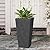 Kante 28" H Concrete Tall Tapered Planter, Large Outdoor Indoor Garden Plant Pot with Drainage Hole and Rubber Plug Home and Patio, Burnished Black Finish