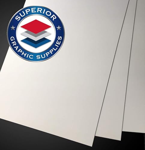 Lámina de plástico opaco de poliestireno blanco opaco de 48 x 96 pulgadas, 30 mil / 0.030 pulgadas de grosor, 1 hoja por Superior Graphic Supplies