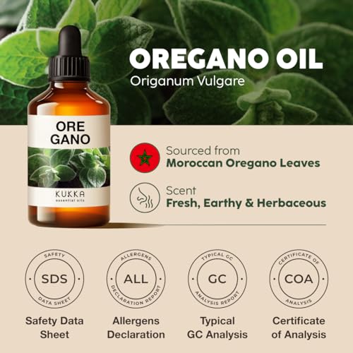 Image of 100% Pure Oregano Oil - 4 Fl Oz Oregano Essential Oil for Hair, Skin, Diffuser, Aromatherapy & DIY Soap Making Scent