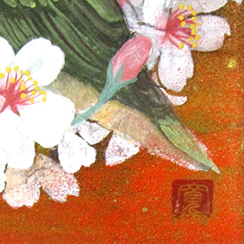 Amazon.co.jp: 外山寛子『桜のゆりかご(0号)』日本画 動物画 鳥類