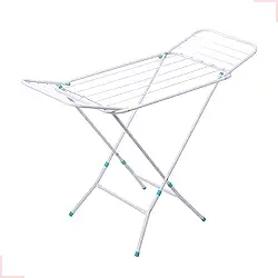 Varal Portátil De Chão Com Abas Dobráveis Não Enferruja (Branco)