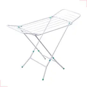 Varal Portátil De Chão Com Abas Dobráveis Não Enferruja (Branco)