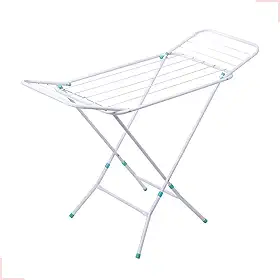 Varal Portátil De Chão Com Abas Dobráveis Não Enferruja (Branco)
