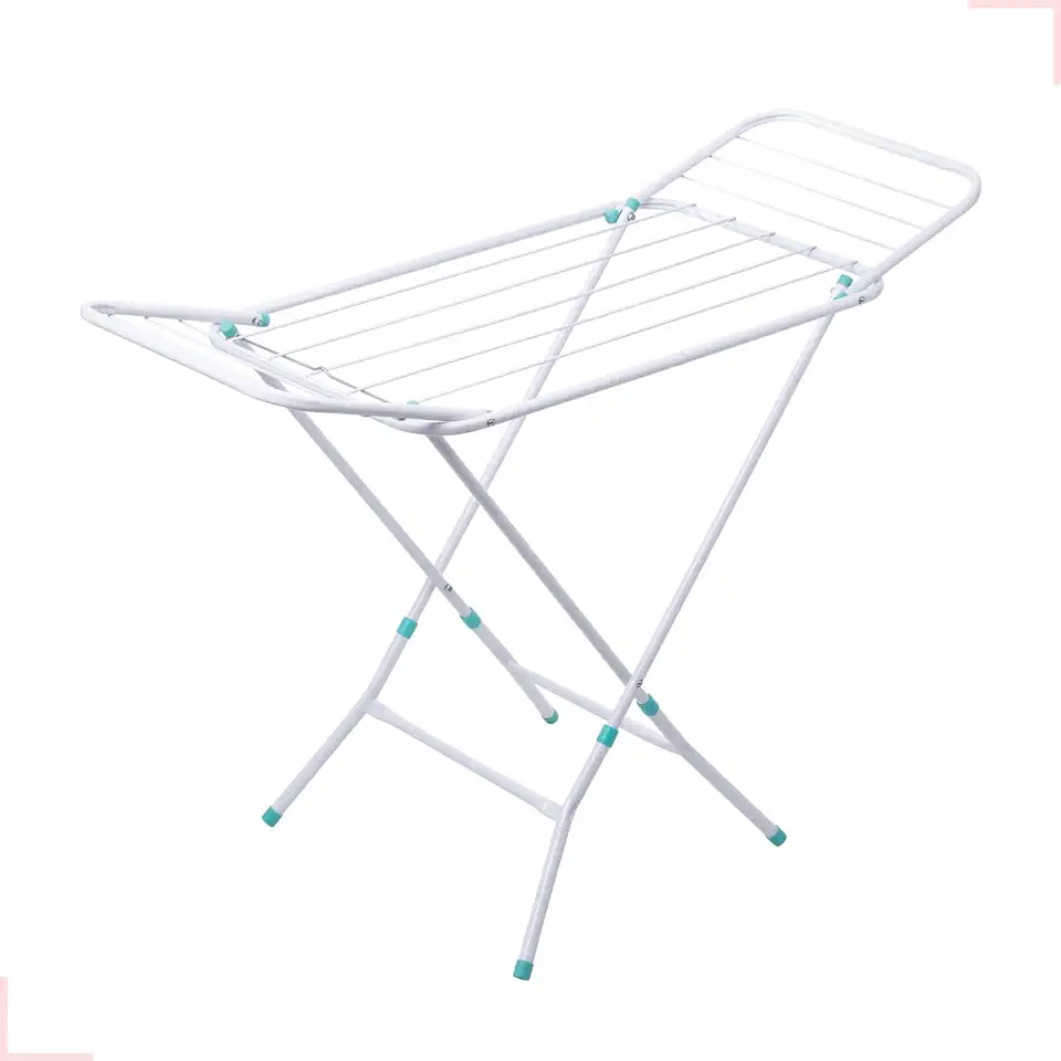 Varal Portátil De Chão Com Abas Dobráveis Não Enferruja (Branco)