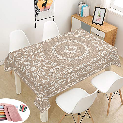 Morbuy-Shop Manteles de Mesa Mantel, Rectangular Bohemia Impresión 3D Impermeable Antimanchas Lavable Manteles para Cocina o Salón Comedor Decoración del Hogar
