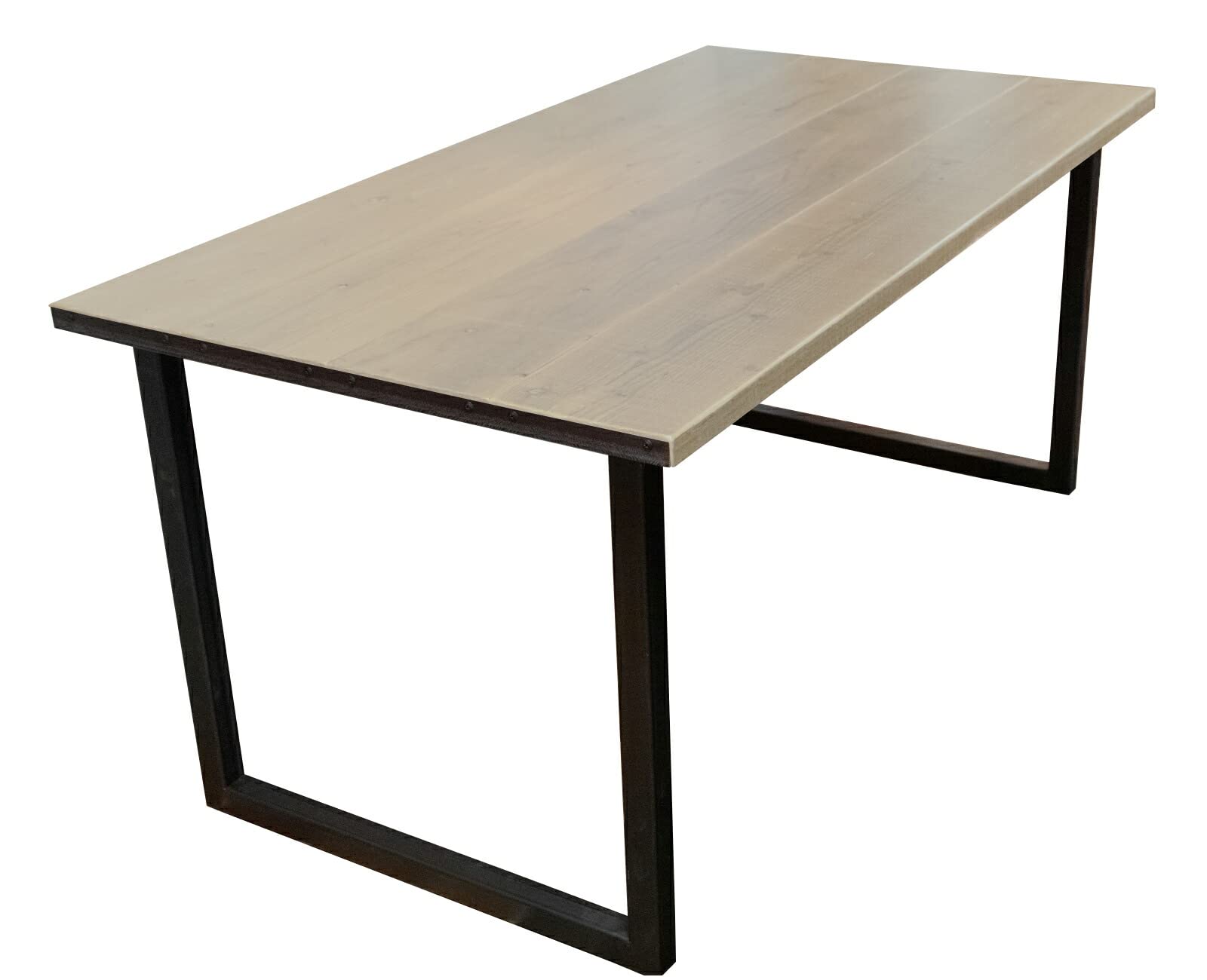 Amazon.co.jp: OLD ASHIBA Square Legs Dining Table (Top Plate Iron