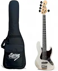 Contrabaixo Jazz Bass Seven 5 Cordas Sjb-57 WH Com Bag