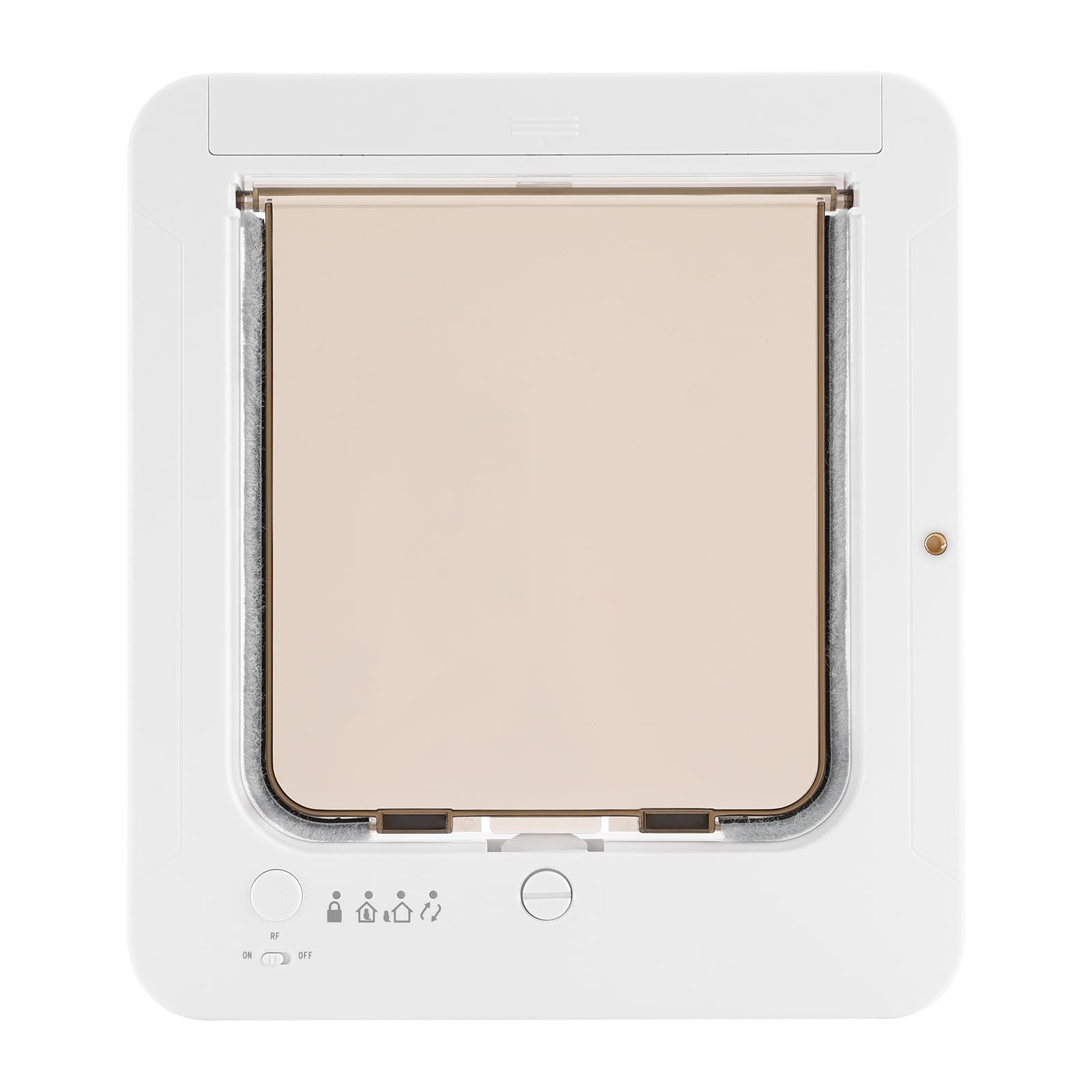 Smart Pet Door mit RFID-Halsbandschlüsseln, 4 Schaltmodi und Fernbedienung – für Katzen und Hunde bis zu 25 Pfund, nstallation in UPVC-Türen, Glas und Holz (Weiß)