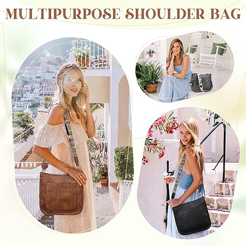 RAVUO Crossbody Bags for Women, Vegan Leather Shoulder Bag Fashion Ladies Handbags with 2 Adjustable Straps - Image 6