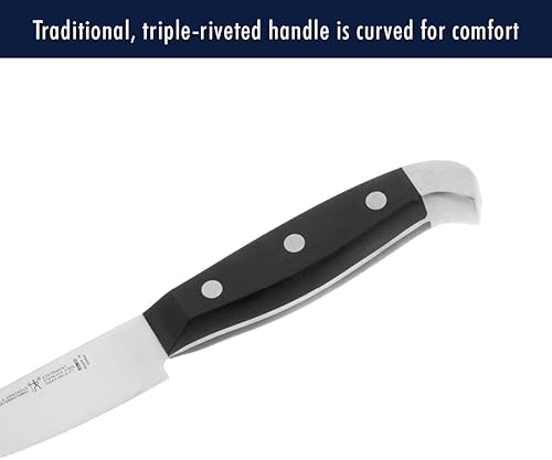 Vista 31 de HENCKELS Statement Razor-Sharp - Juego de 14 cuchillos autoafilables, diseño alemán informado por más de 100 años de maestría Negro