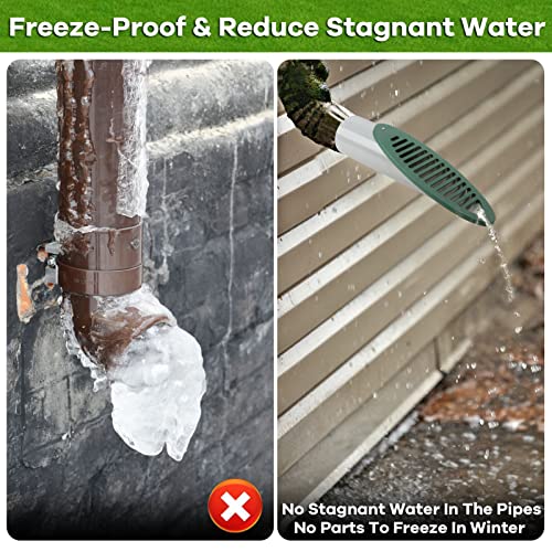 4 In. Green Angled Drainage Grate Yard Drain, Yard Drain Emitter For Sump Pump Discharge & Downspout Extensions, Protect Home Foundation & Reduce Stagnant Water, Compatible With 4-Inch Connections #TOP2