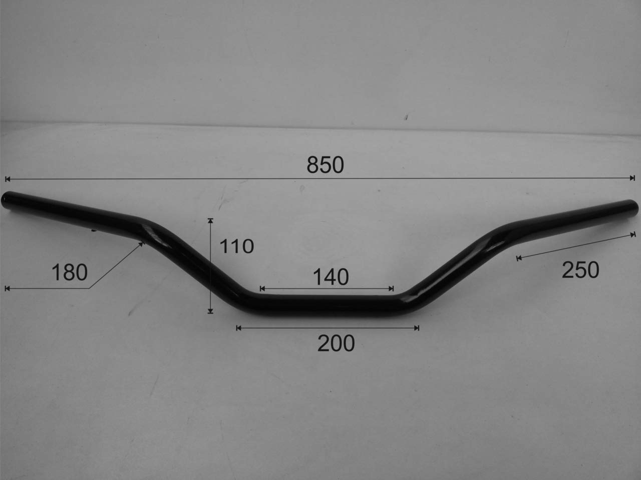 7/8 Pouce (22mm) Guidon Universel Flat track Noir