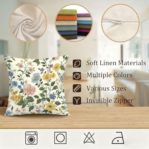 Housse coussin 60x60 super doux protege oreiller fleur lot de 4 - 7