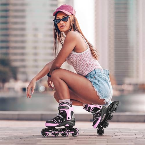 Patines en línea ajustables para niños y niñas con ruedas de poliuretano de alta resistencia 82A 5