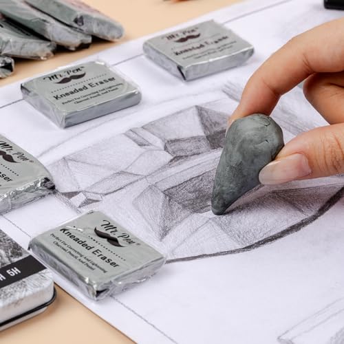 Image of Mr. Pen- Kneaded Erasers, 1.37 inch x 1.7 inch, 24 Pack, Gray