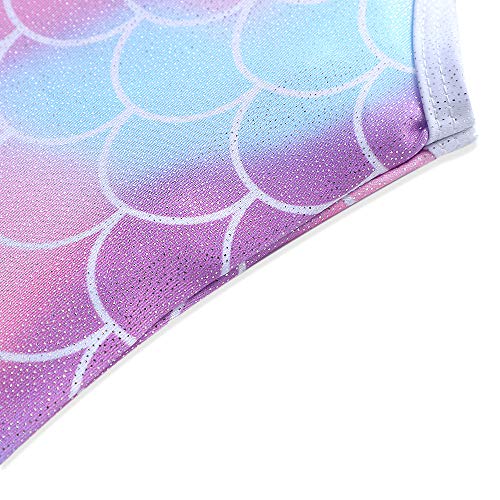 Image of HOZIY Gymnastics Leotards for Girls with Shorts Toddlers Biketards Rainbow Unicorn Dinosaur Mermaid Leopard Flower Galaxy