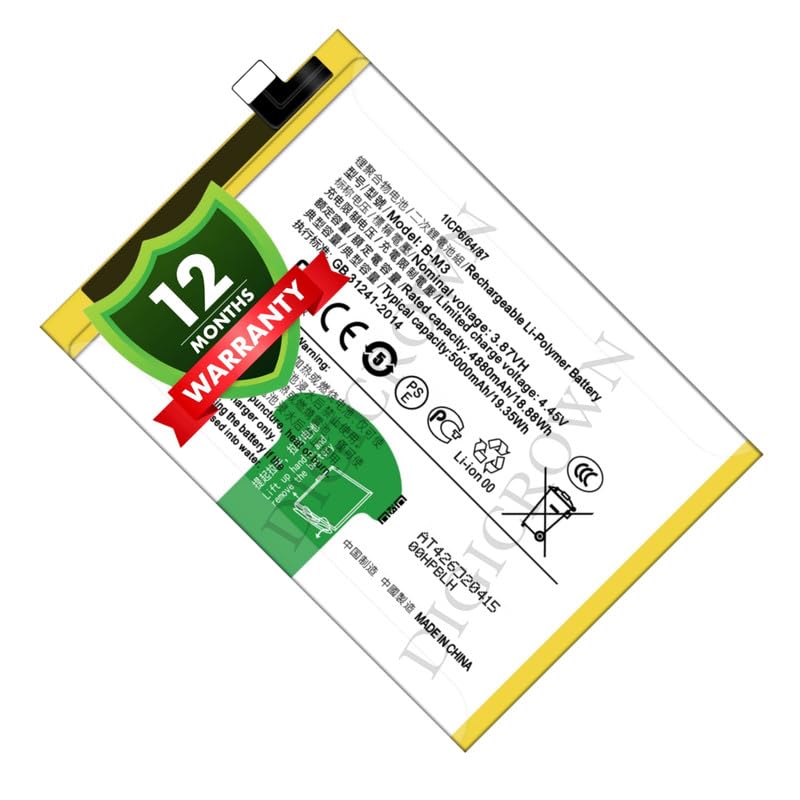 Image of Original B-M3 Battery Compatible for Vivo Y50 (1935, V1965A) - (5000mAh) - 1 Year Warranty