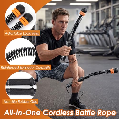 Cordes de combat sans corde à poids réglable pour entraînement HIIT - 6